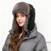 Women'S Retro Pilot Hat - Thick Plush Ear Cushions, Warm Winter Cycling & Snowboarding with Fur-Lined Ears, BrownRed/ - Cold Weather