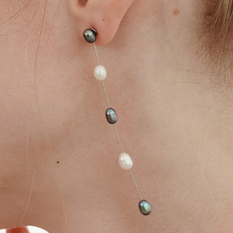 FINDELISE Freshwater Pearl Mix Drop Earrings (Long)