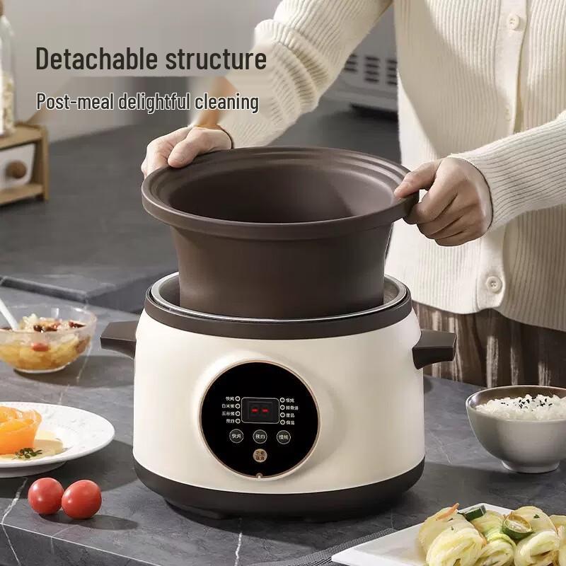 Wutuo 5.0L Purple Clay Ceramic Electric Stew Pot