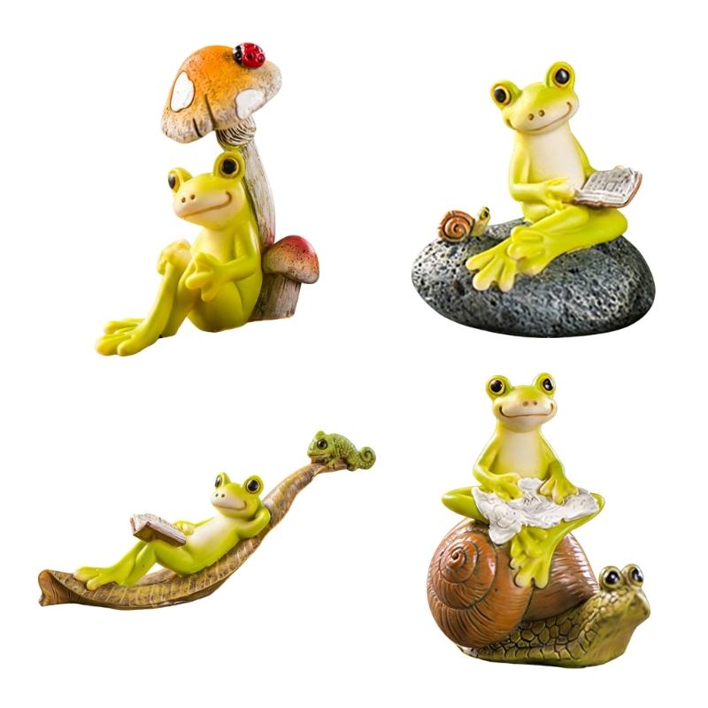 Practical Frogs Sculpture Functioning As Ornament and Garden Decoration for Stylish Home and Garden Enhancement