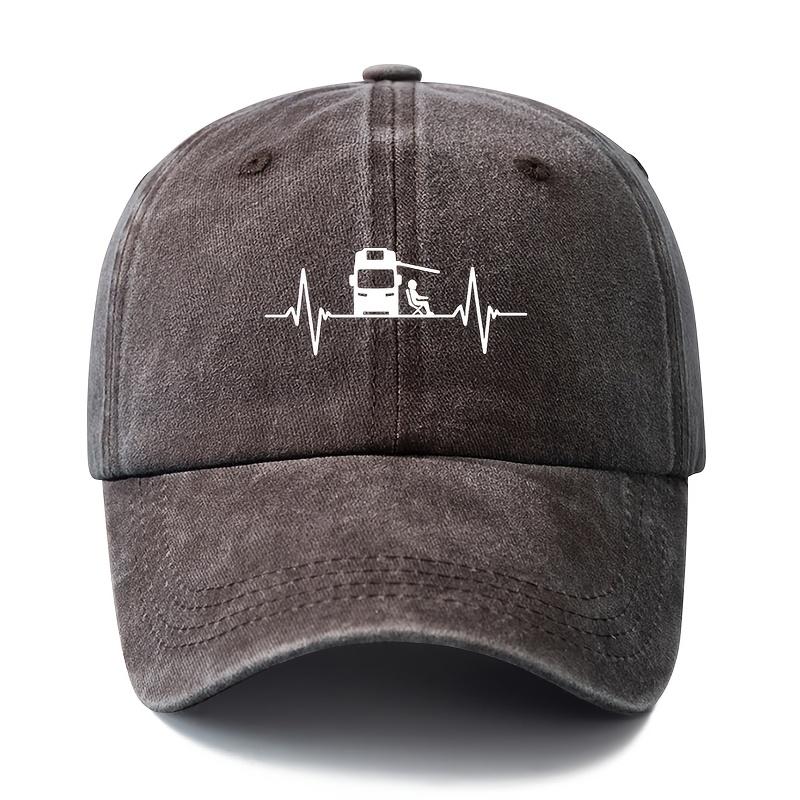A Stylish And Versatile Printed Baseball Cap Suitable for Both Men And Women Featuring a Classic Retro Washed Design This Ligh