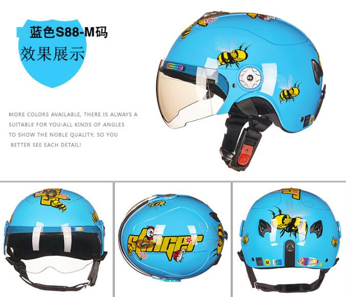 Caschi Elettrici per Bicicletta Scooter Bambini per Ragazze Ragazzi Sicurezza Sportivi Caschi da Ciclismo Protettore Casco da Moto