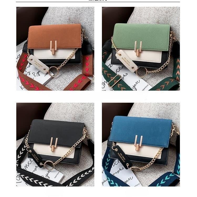 Women's fashion broadband shoulder messenger bag small square bag