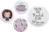 FRIENDS TV Show Set of 4 Rachel Button Badges Multi