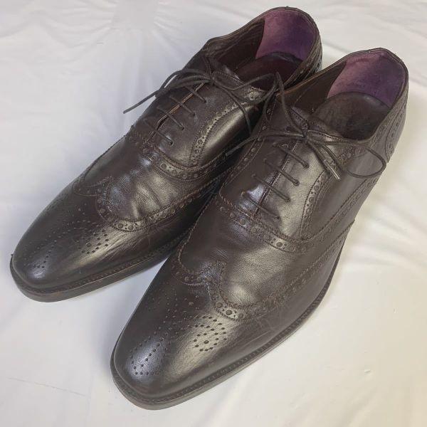 

Italian Calf Leather Handmade DAX LABRCA Wingtip Business Shoes Size 43 27.0-27.5cm Brown