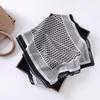 Fashion new long silk scarf women's Korean version line printing simulation silk medium length thin scarf sunscreen shawl