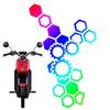 Honeycomb Decal Car | Creative Reflective Hexagon Car Decal | Reflective Body Sticker Honeycomb