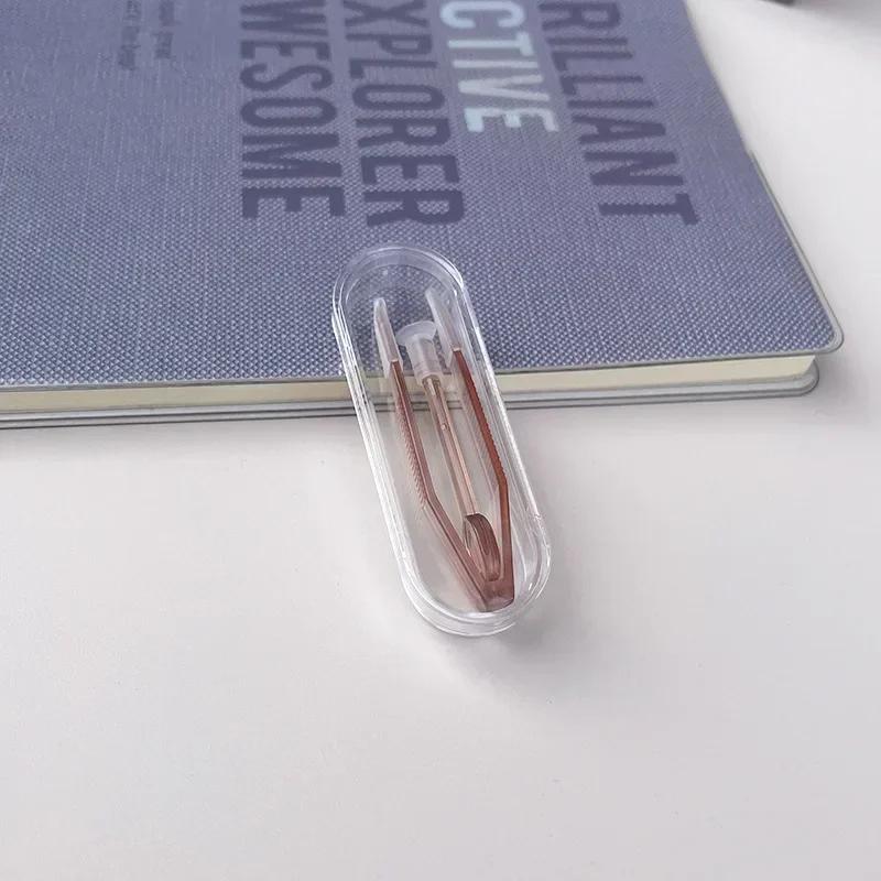 Contact Lens Tweezers Wear Tools Transparent Large Long Clamp Rod Set Contact Lens Container Box Travel Kits Eyewear Accessorie