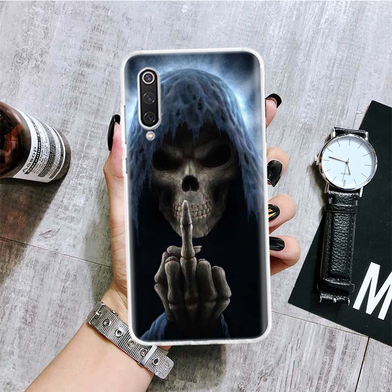 Grim Reaper Skull Skeleton Phone Case For Xiaomi Redmi Note 15 14 13 12S 12 Pro Plus 11S 11E 11 11T 10S 10 Art Soft Pattern Cove