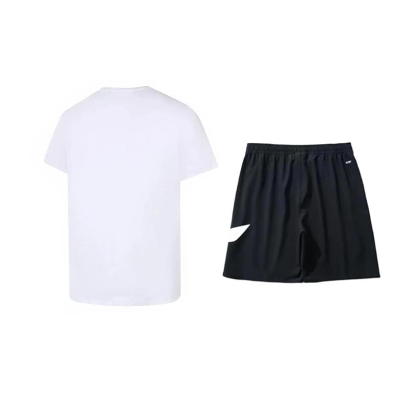 Li-Ning Versatile Round Neck Pullover Simple Comfortable Quick Dry Casual Sports Suit Unisex Suit ATSS069-11+YKSV197-2