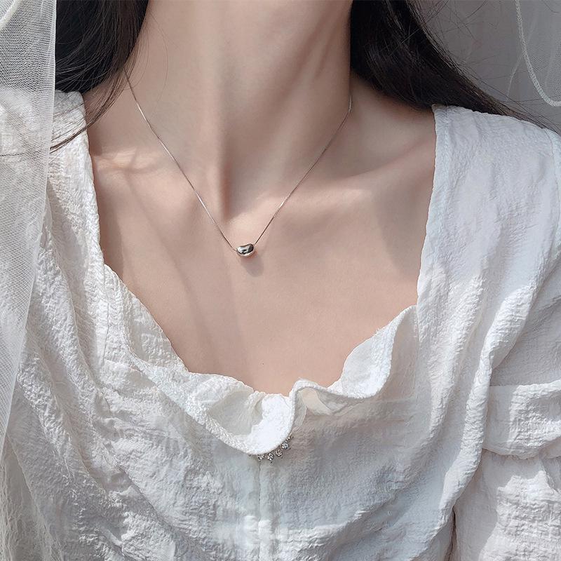 Lucky Bean Necklace: Versatile Clavicle Chain with Forest Style for Women