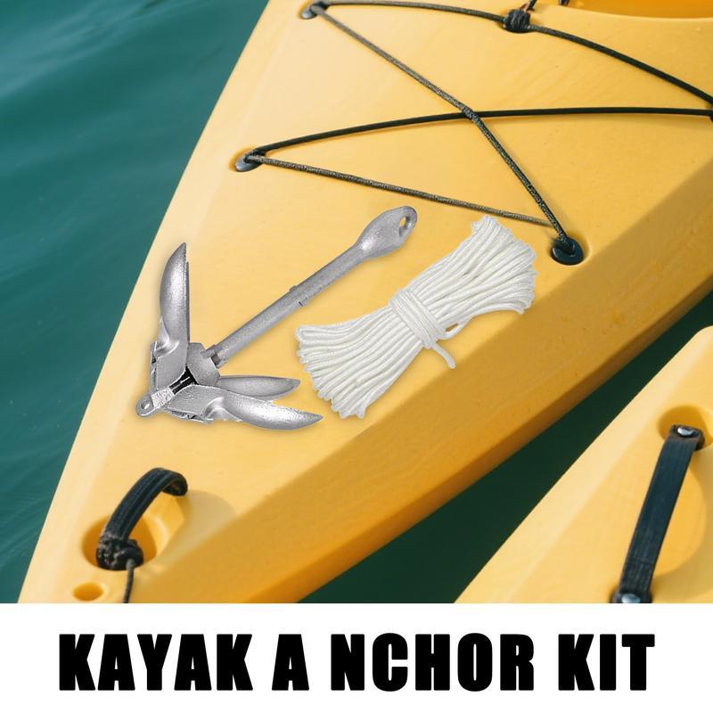 Kayak Anchoring System Quick Release Boat Anchoring Folding Retrievable Quick Release Boat Accessories For Lake Kayaking Rafting
