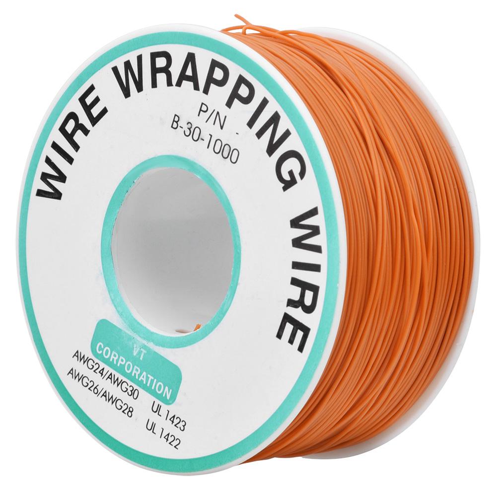 Orange OK Wire Printed Circuit Board Repairing Low Resistant 30AWG Wrapping Jumper Wire 300m