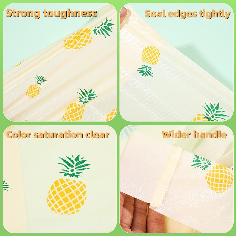 50Pcs Plastic Tote Bag Cute Fruit Vest Bag Tote Takeout Doggy Bag Cute Shopping Bag with Handle