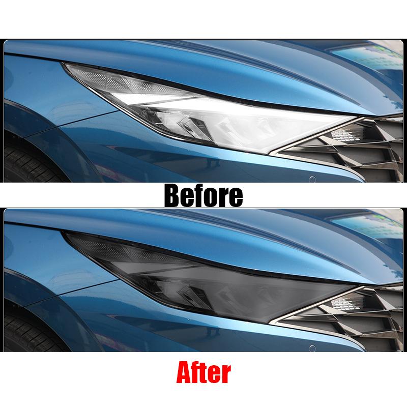 Car Headlight Film Tint Taillight Fog Light Vinyl Film Headlights Rear Lamp Tinting For Hyundai Elantra CN7   2022