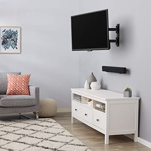 Amazon Basics TV Wall Mount, Full Motion, Fits 26-55 Inch TVs, Up to 36kg, Black