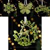 Festive Christmas Decoration With Glitter Sparkle Snowflake Hanging Ornaments For Seasonal Home Decor