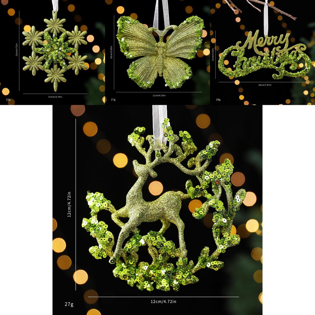 Festive Christmas Decoration With Glitter Sparkle Snowflake Hanging Ornaments For Seasonal Home Decor