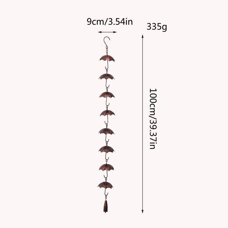 Pavilhão de Parque Metal Taça de Pássaro Corrente de Drenagem de Água da Chuva Carrilhão de Vento