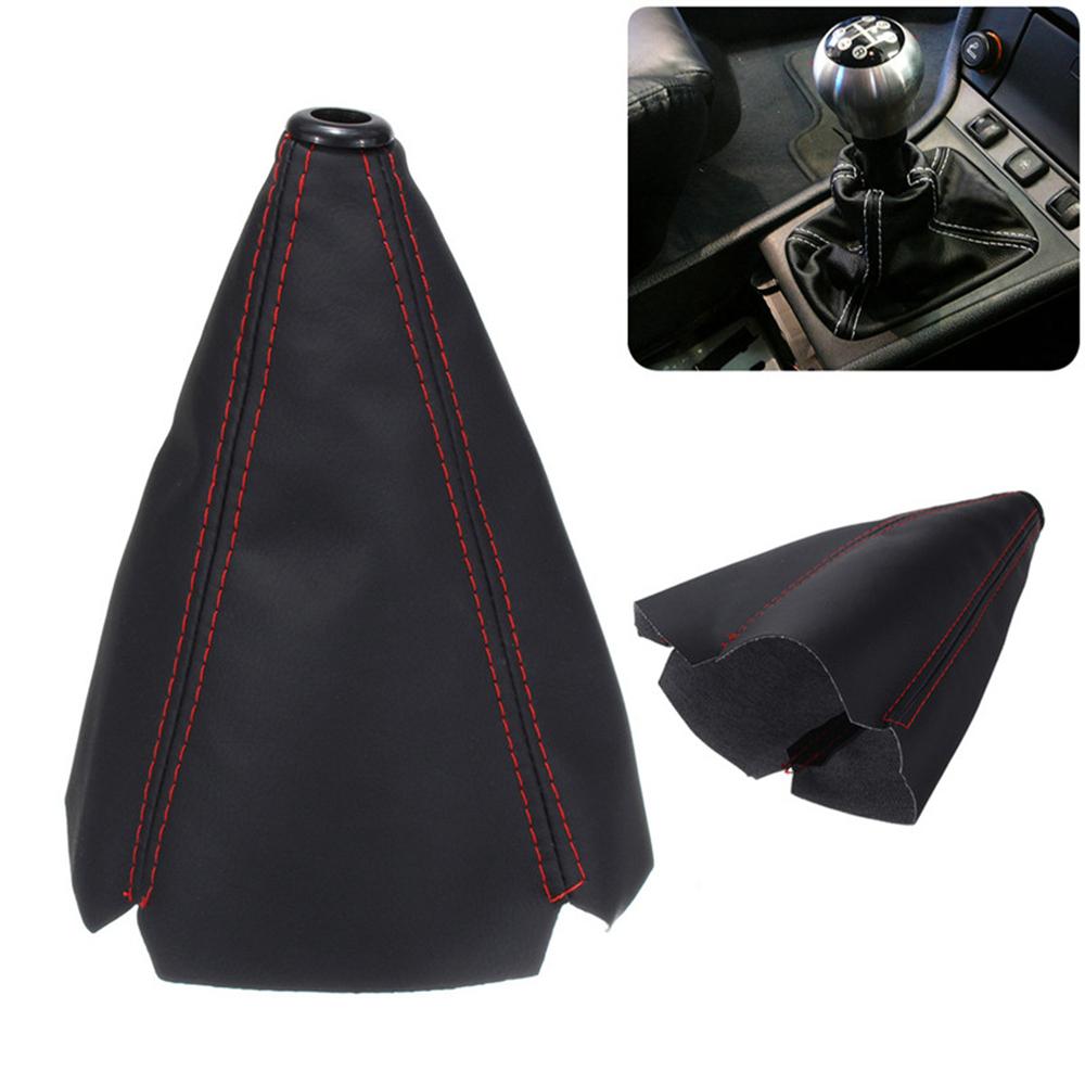 16mm Car Gear Shift Collars Universal PU Leather Auto Manual Stick Shifter Knob Gear Shift Boot Cover Gaiter