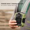 Portable 4000mAh USB Clip Hanging Waist Fan Outdoor Wearable Neck Fan with Flashlight Warning Light Cooling Feature