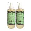 Rustic Art Aloe Salvia Sclarea Shampoo Confezione da 2 | Detergente Delicato Quotidiano & Controllo della Caduta dei Capelli | Senza Solfati & Parabeni | Aloe Vera, Amino Acidi, Vitamina