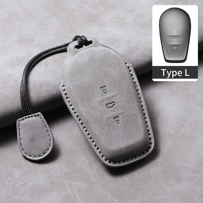

For Nissan N7 N7 Pro N7Max Leather Car Remote Key Case Cover Car Keychain Anti-Scratch Protector Shell Garnish Accessories