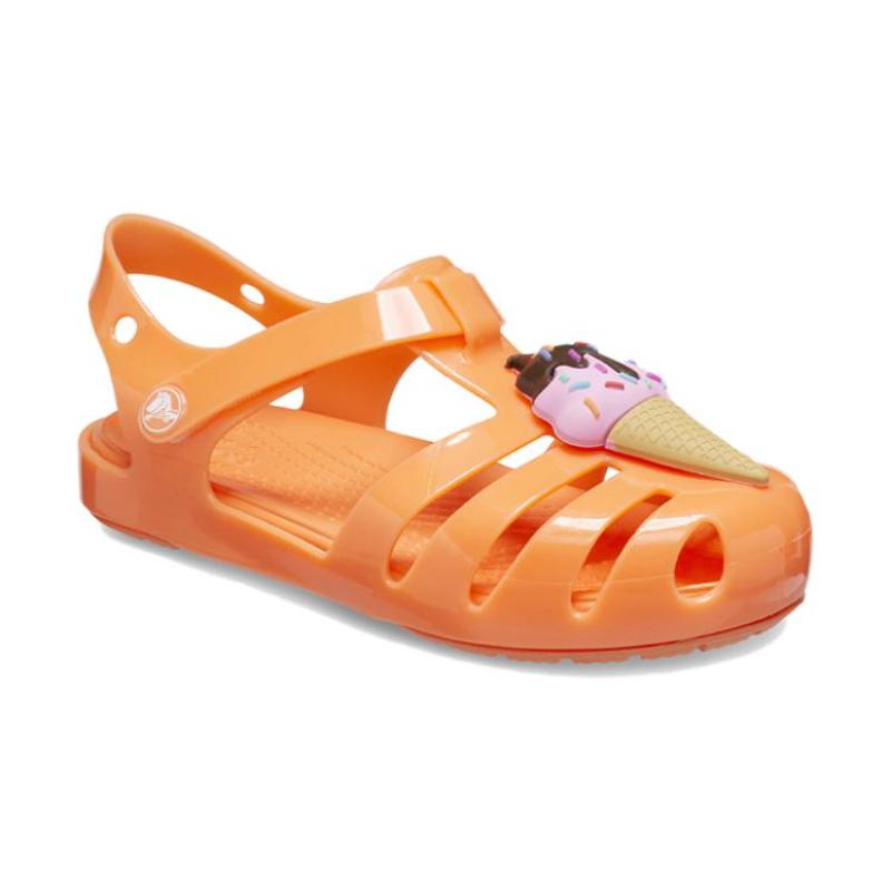 Crocs Comfortable Breathable Children's Sandals Persimmon Orange Children's Model