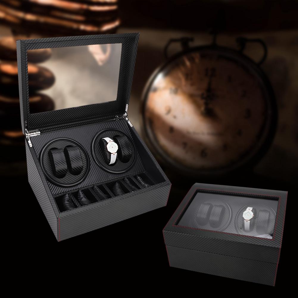 Doppelkopf 4 + 6 Automatische Uhrenbeweger Box für Armbanduhr Mechanische Uhr