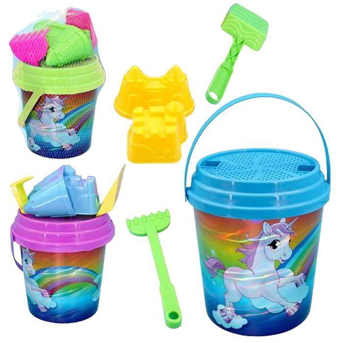 Jeu de sable et de plage - Juinsa - Assortiment aléatoire - Licorne - Multicolore - 21x21x38 cm - Plastique - Unisexe