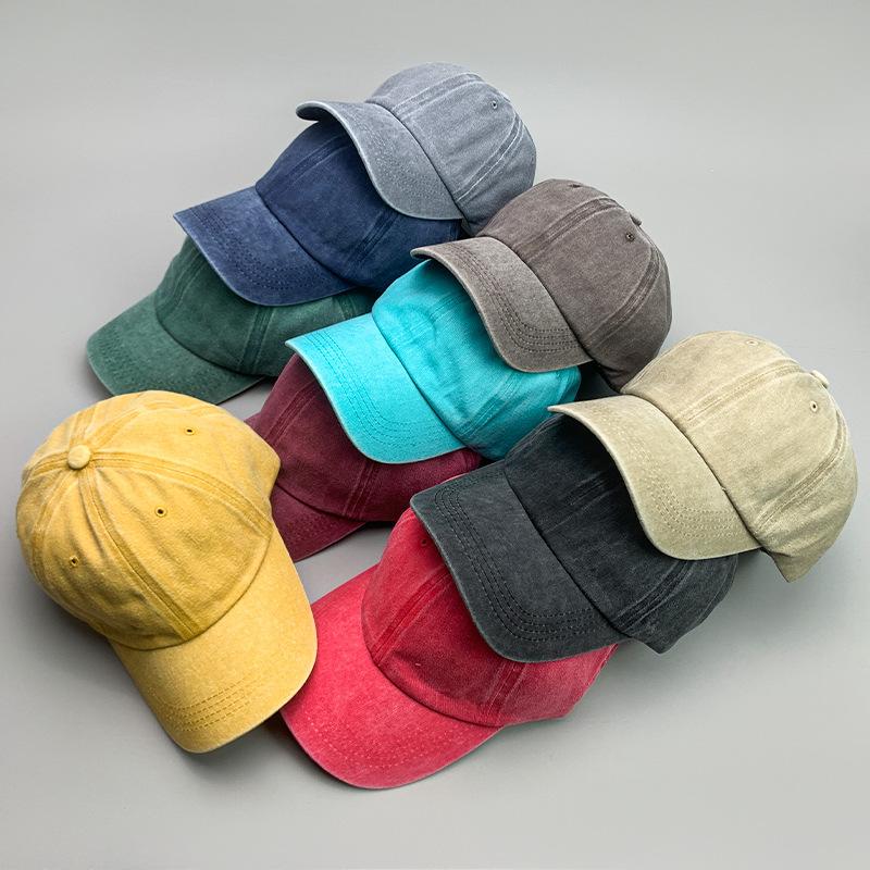 Classic Solid Color Fashionable Men'S And Women'S Baseball Caps Cotton Versatile Simple Sports Comfortable Breathable Sun Caps