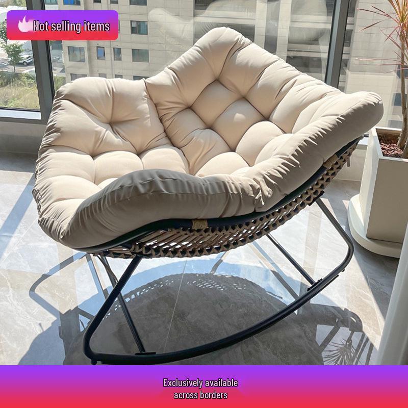 Bird's Nest Recliner: Rocking Leisure Chair and Lazy Sofa for Balcony or Home Use.