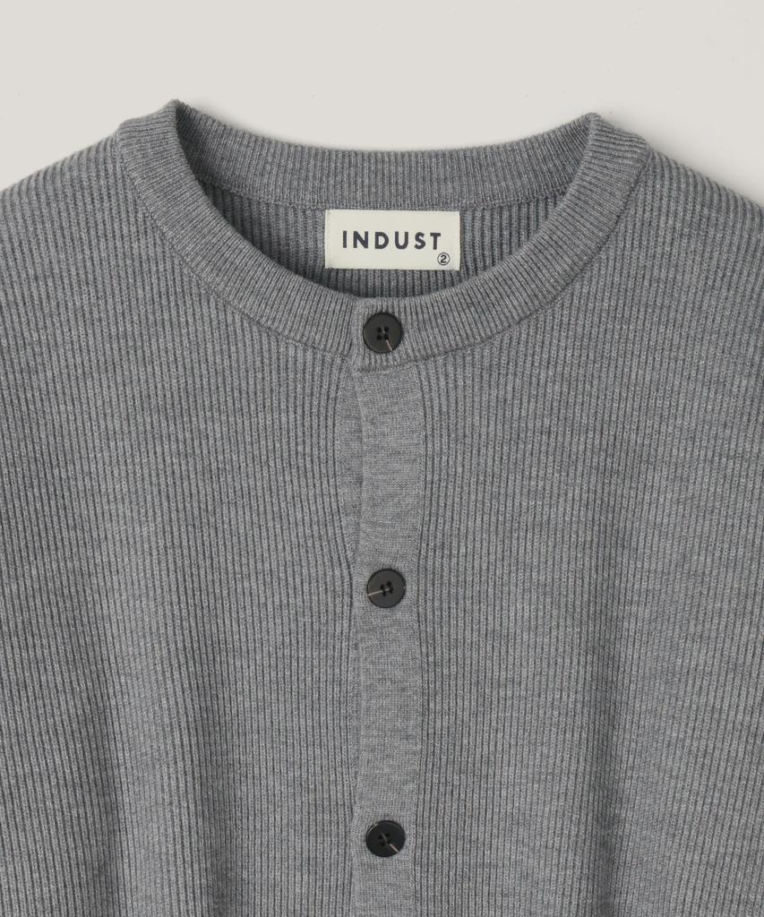 Indust Essential Round Knit Cardigan_Gray