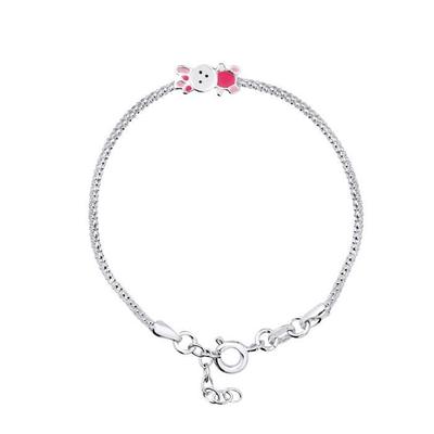 Náramok pre deti - LÉA &; ARTHUR - ZAJAC - Striebro 925 Rhódiované - Nastaviteľná dĺžka - Unisex