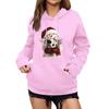 Women's Winter Christmas Printed Pullover Hooded Sweatshirt Fleece Long Sleeve Sweatshirt