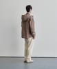 Horlisun Breeze Typewriter Check Hood Jacket Beige