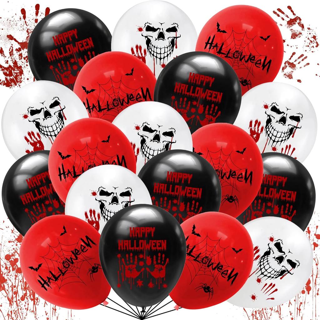 Scary Veined Latex Balloons Halloween Gory Party Decor Haunted House Blood Effect 50pc Horror Party Essential Supplies