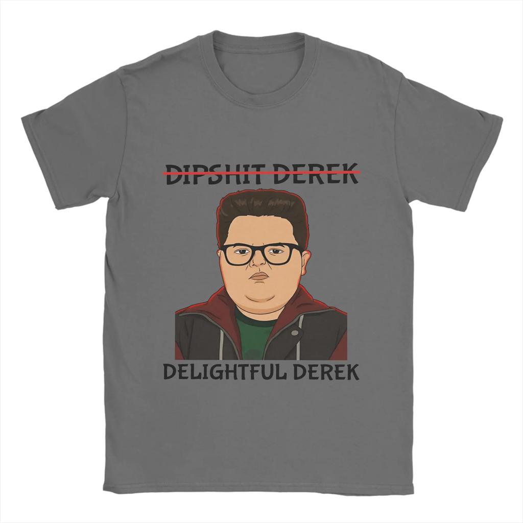 Streetwear TShirt Summer Delightful Derek Retro Hip Hop T Shirts 100 Cotton Tee Shirt for Man Funny Pattern Short Sleeve Tops