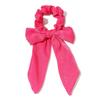 European & American Retro Silk-Like Ribbon Bow Hair Tie with Detachable Streamer – Wrinkled Satin Fabric Hair Accessory