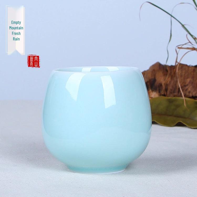 Rain in the Mountains Celadon Ceramic Travel Mug: Creative and Practical Gift