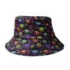 New Halloween personality trend printed bucket hat men and women versatile double-sided versatile basin hat outdoor sun hat