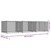VidaXL Cage pour Chien avec Portes, Chenil pour Chien, Maison pour Chien, Niche de Jardin Terrasse, Gris 6x2x1,5 m Acier 3209574