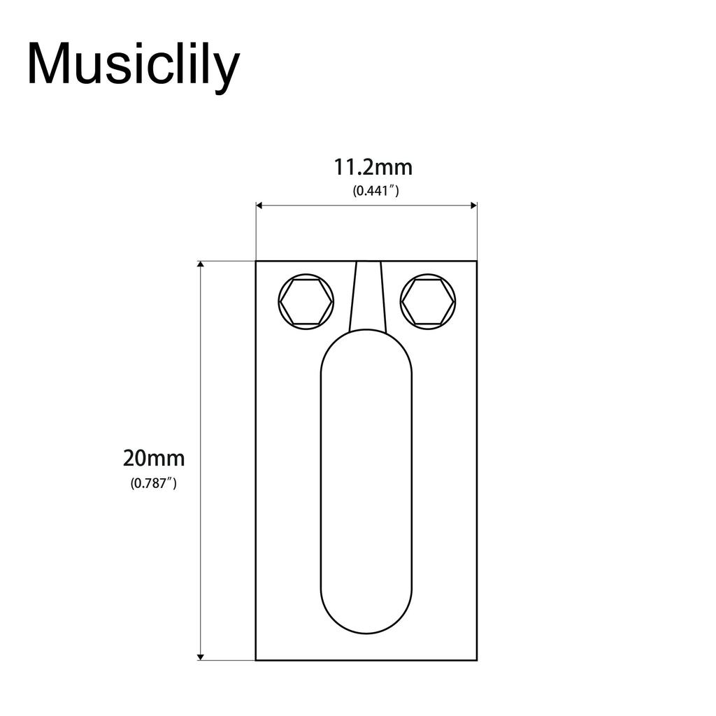 Musiclily Ultra Brass Guitar Bridge Saddles for Vintage Stratocaster Electric Gold of 11.2mm Guitars, (Set 6)