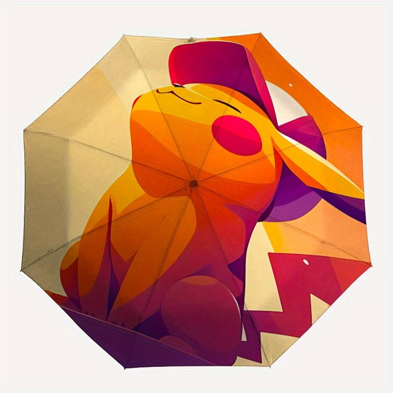 

1pc Pikachu Automatic Open Umbrella - 8-Rib Compact Foldable Design, Durable Fabric for Casual & Fashion Use, 067