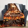 Name Custom Electronic Metal Band Print Flannel Blanket High Quality Warm Comfortable Cover for All Seasons Perfect for Gifts Home Decor