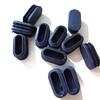 Tapones de Extremo de Cierre de Plástico Rectangular Ovalado Negro para Tubos Tubos Tapones Tapones Tapón para Pies de Mesa Patas de Silla