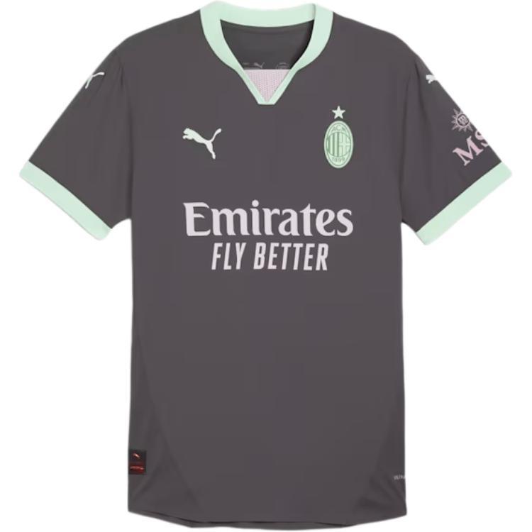 PUMA AC Milan 24/25 Authentic Third Soccer Jersey  Grey Mint  Men s 775028-03 M