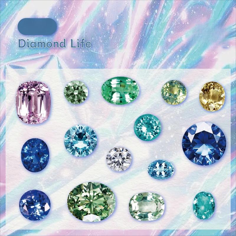 30 Pcs INS Cartoon Gemstone Sticker Pack Scrapbooking Material DIY Decorative Diary Album Aesthetic Stationery Labels Stickers