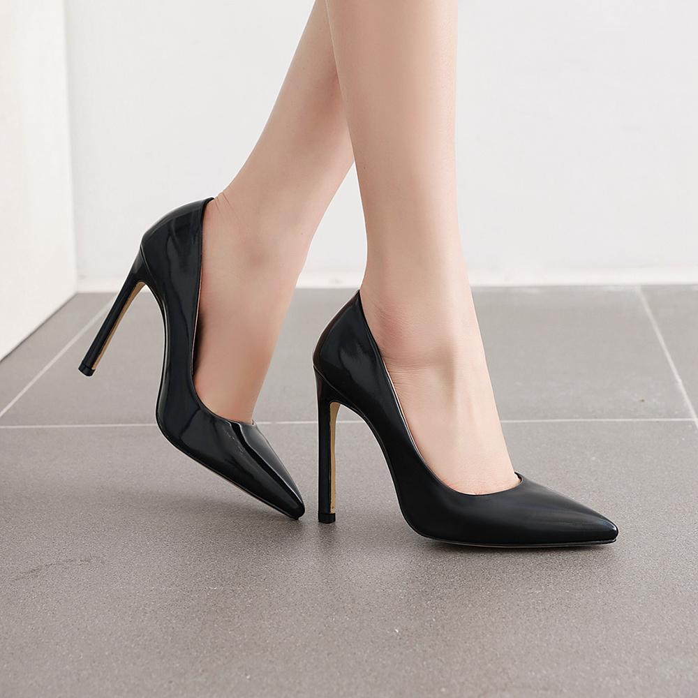 Spring Red Women Pumps Formal Pointed Toe High Stiletto Heel Big Plus size 48