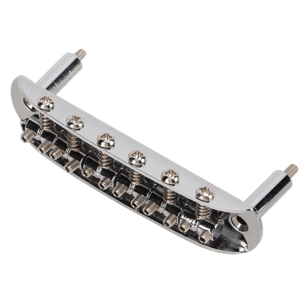 Electric Guitar Bridge 6 String Tailpiece Metal Instrument Accessory for JazzmasterSilver
